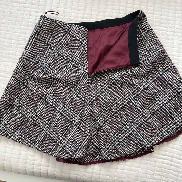 CARVEN Wool Plaid Mini Jupe With Pockets - Picture 4 of 13